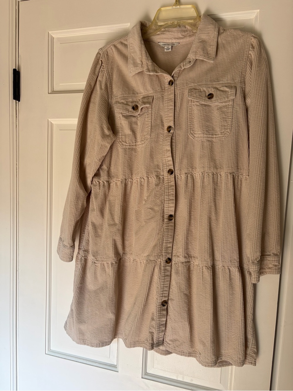 American Eagle cream fall dress